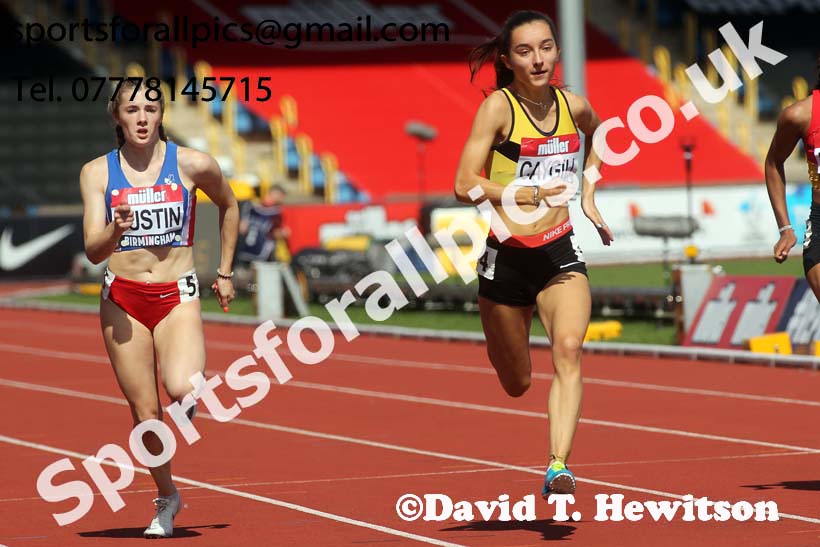 Womens 100 metres, 2019 Muller British Championships, Alexander Stadium, Birmingham. Photo: David T. Hewitson/Sports for All Pics